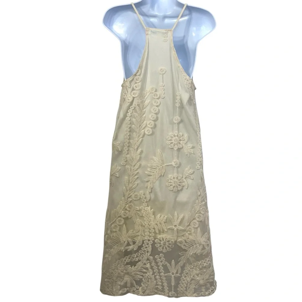 Shabby Chic Cream Embroidered Summer Dress
